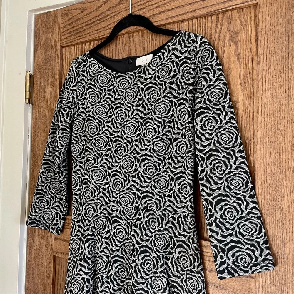 LOFT Outlet 3/4 Sleeve Dress - Picture 2 of 6